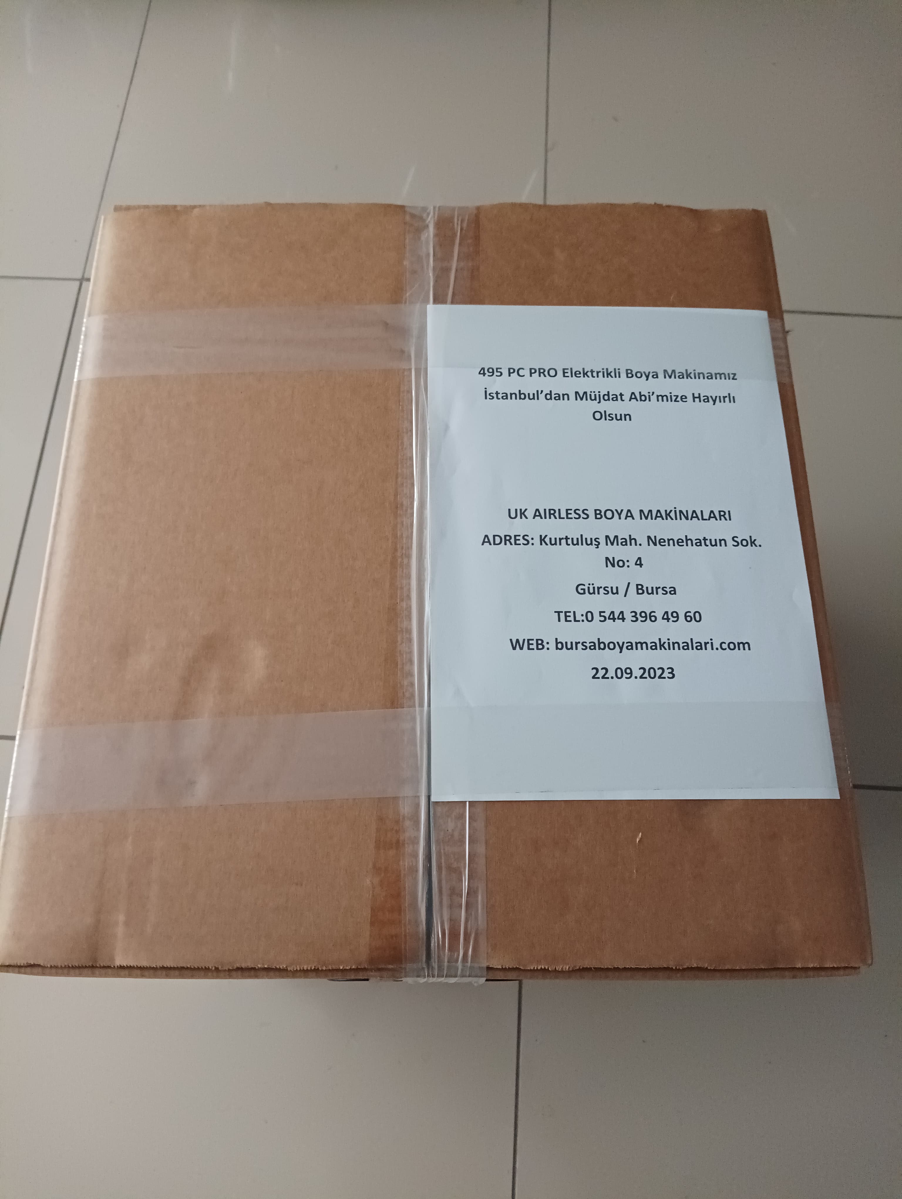 495 PC PRO Elektrikli Boya Makinamız İstanbul'dan Müjdat Abi'mize Hayırlı Olsun,www.bursaboyamakinalari.com